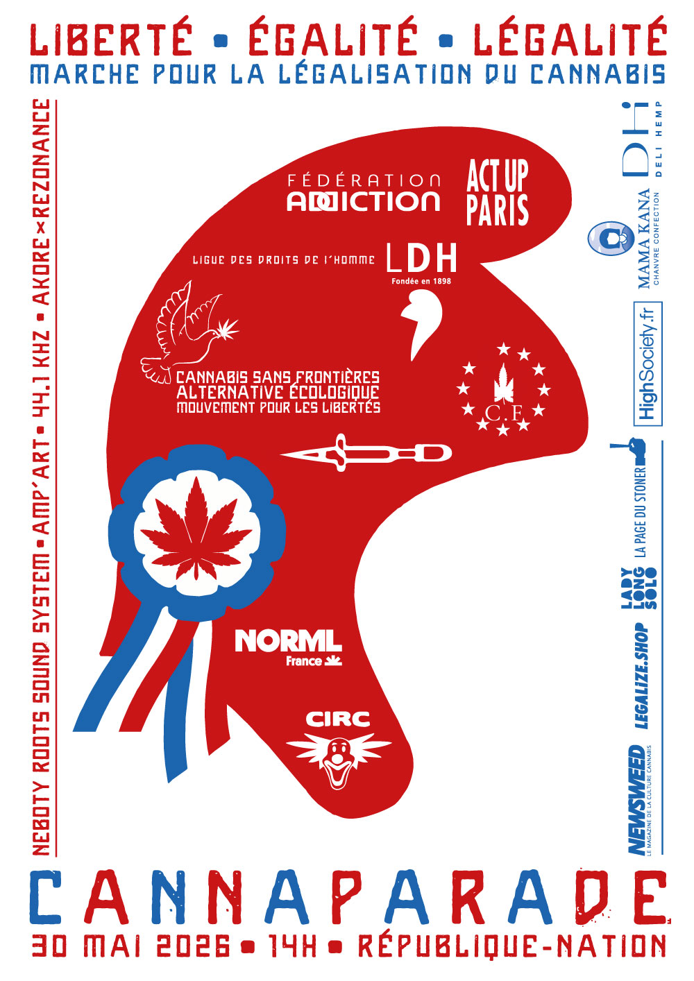Affiche officielle de la Cannaparade 2026